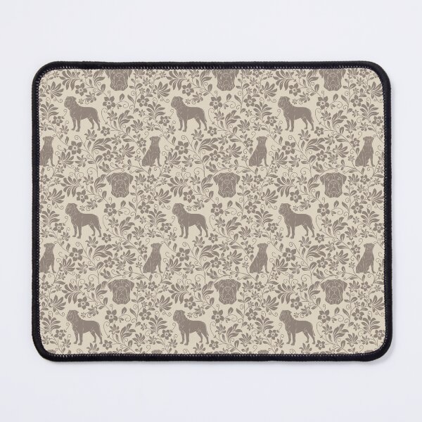 Item preview, Bullmastiff Floral Pattern | Strong Dog Botanical Aesthetic in Sepia designed and sold by WildLakePatterns.