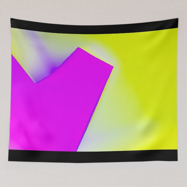 Item preview, Neon Magenta & Lime Yellow Fusion - Abstract Minimalist Geometric Art designed and sold by AbulailArt.