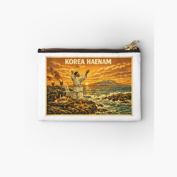 Item preview, KOREA HAENAM - Sea Prayer Ritual Sunset Jeju Island Hallasan Retro Vintage Poster designed and sold by KOREA-HAENAM.