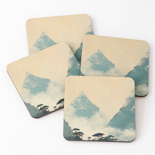 Item preview, Hand Painted Snowy Japanese Mountains designed and sold by KJNihonDesigner.