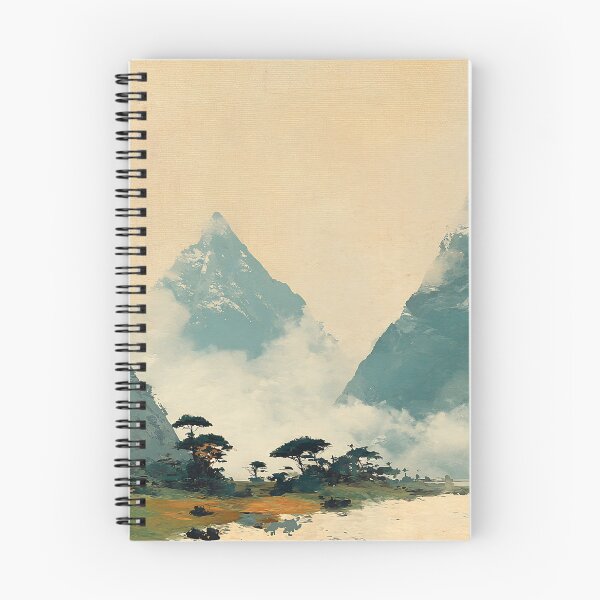 Item preview, Hand Painted Snowy Japanese Mountains designed and sold by KJNihonDesigner.