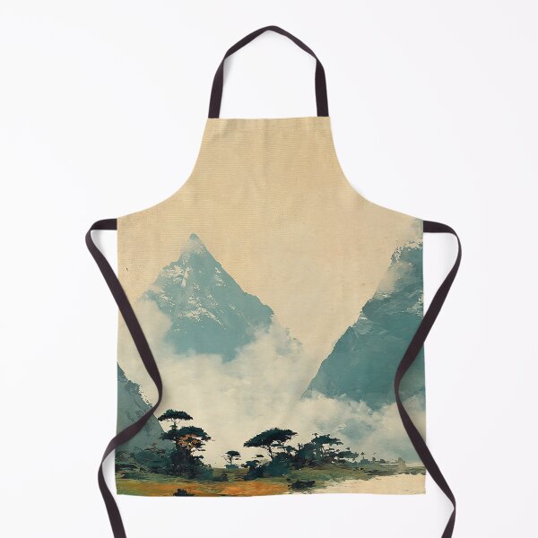 Item preview, Hand Painted Snowy Japanese Mountains designed and sold by KJNihonDesigner.