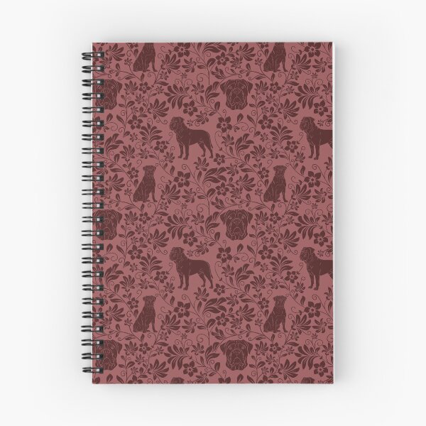 Item preview, Bullmastiff Floral Pattern | Strong Dog Botanical Aesthetic in Red designed and sold by WildLakePatterns.