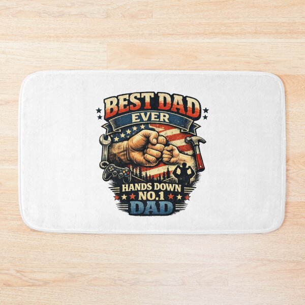 Item preview, Best dad ever - Patriotic -  hands down number one dad designed and sold by Teacuppupdesign.