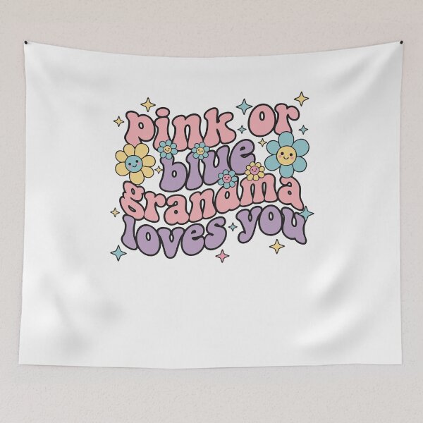 Item preview, Gender Reveal Pink Or Blue Grandma Loves You Baby designed and sold by LuminOrb.