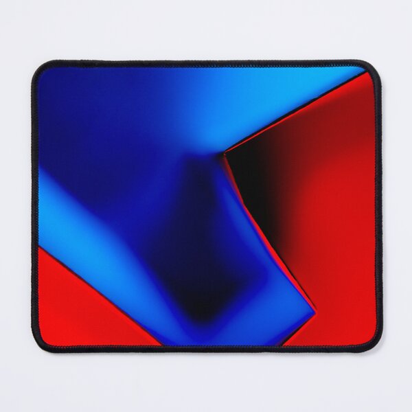 Item preview, Electric Blue & Fire Red Abstract - Modern Minimalist Geometric Art designed and sold by AbulailArt.