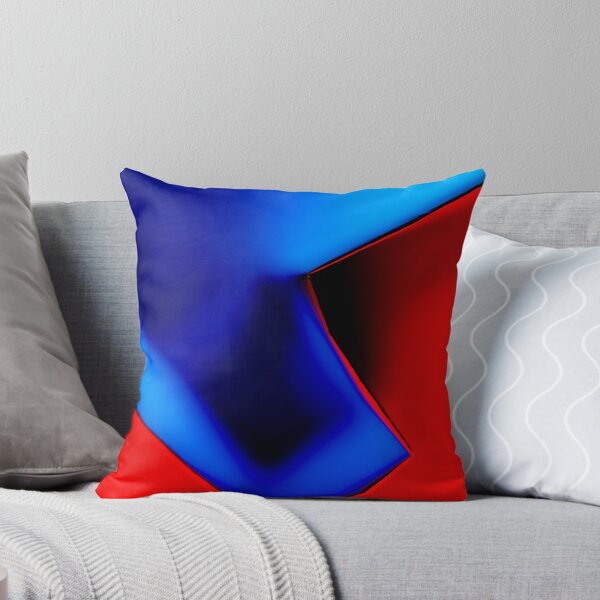 Item preview, Electric Blue & Fire Red Abstract - Modern Minimalist Geometric Art designed and sold by AbulailArt.