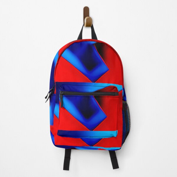 Item preview, Electric Blue & Fire Red Abstract - Modern Minimalist Geometric Art designed and sold by AbulailArt.