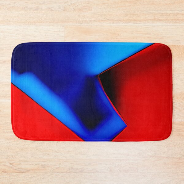 Item preview, Electric Blue & Fire Red Abstract - Modern Minimalist Geometric Art designed and sold by AbulailArt.