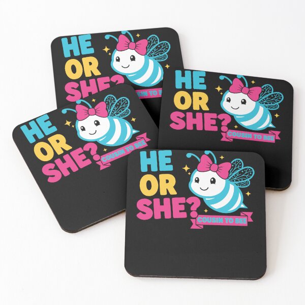 Item preview, Gender Reveal He Or She Cousin To Bee Baby Shower designed and sold by LuminOrb.