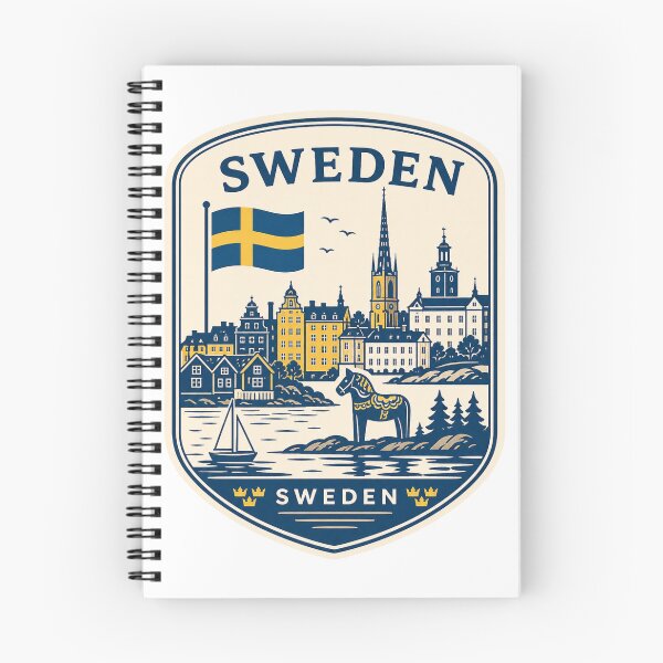 Item preview, Sweden Badge  designed and sold by PamLeeDesign.