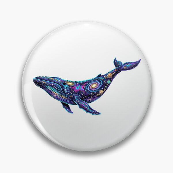 Item preview, Cosmic Humpback Whale - Glowing Galaxy Space Art designed and sold by AuraDraftStudio.