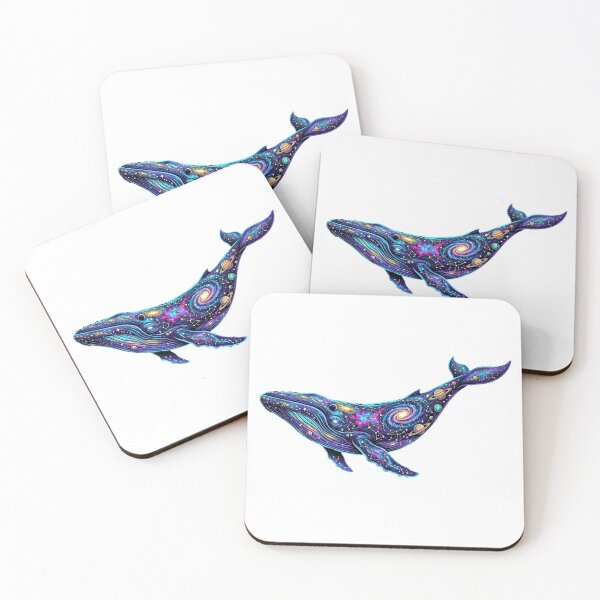 Item preview, Cosmic Humpback Whale - Glowing Galaxy Space Art designed and sold by AuraDraftStudio.
