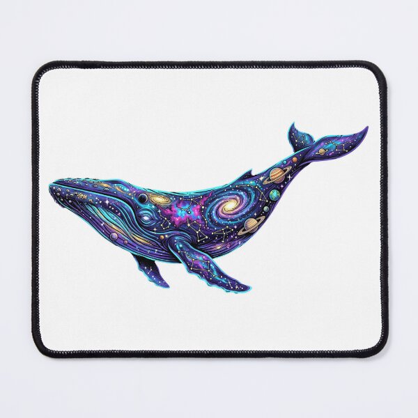 Item preview, Cosmic Humpback Whale - Glowing Galaxy Space Art designed and sold by AuraDraftStudio.