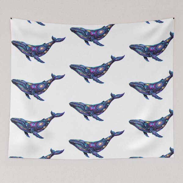 Item preview, Cosmic Humpback Whale - Glowing Galaxy Space Art designed and sold by AuraDraftStudio.