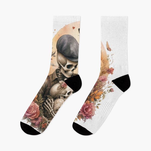 Item preview, Skeleton Family Floral Gothic Love Art designed and sold by InkNovaLab.
