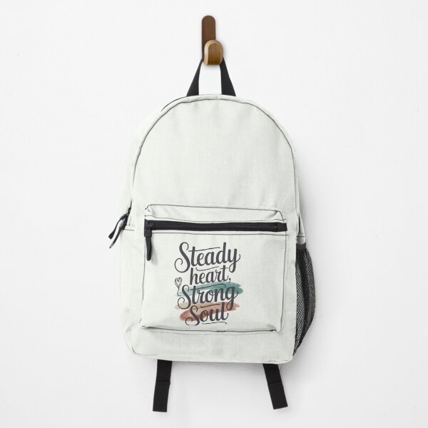 Item preview, Steady Heart Strong Soul – Minimal Hand Lettering Design designed and sold by ArthUpscale.