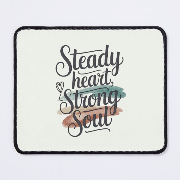 Item preview, Steady Heart Strong Soul – Minimal Hand Lettering Design designed and sold by ArthUpscale.