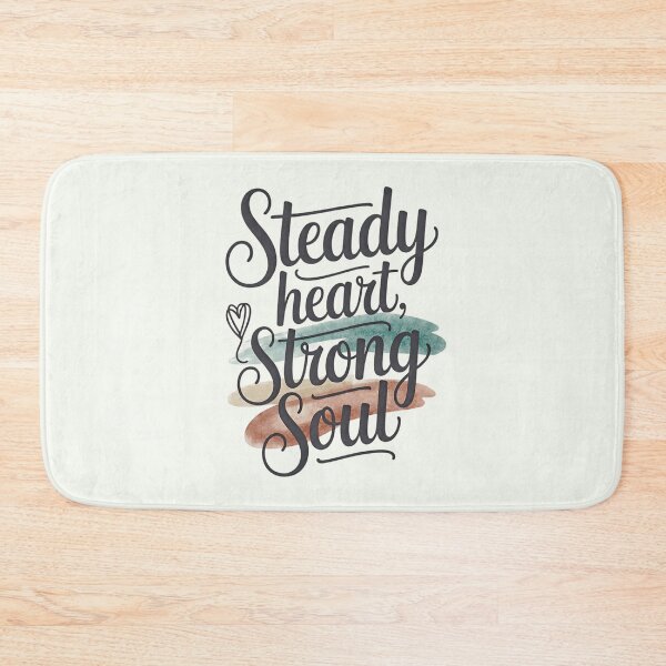 Item preview, Steady Heart Strong Soul – Minimal Hand Lettering Design designed and sold by ArthUpscale.