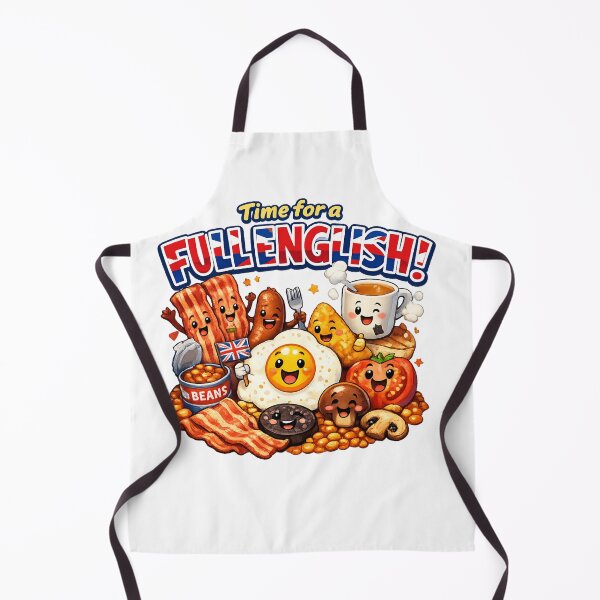 Item preview, Time for a Full English Funny Design – Cute British Breakfast Cartoon Art designed and sold by GarnerSupplyCo.