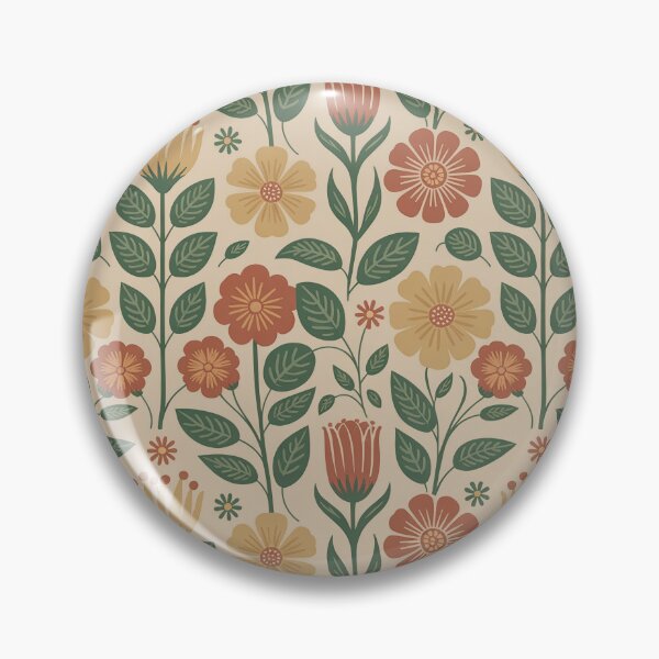 Item preview, Retro Botanical Garden Pattern - Mid Century Modern William Morris Floral designed and sold by Tamas Das.