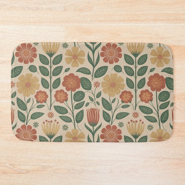 Item preview, Retro Botanical Garden Pattern - Mid Century Modern William Morris Floral designed and sold by Tamas Das.