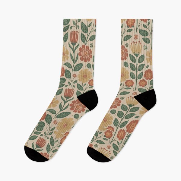 Item preview, Retro Botanical Garden Pattern - Mid Century Modern William Morris Floral designed and sold by Tamas Das.