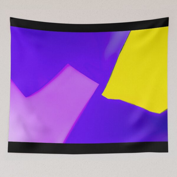 Item preview, Electric Violet & Neon Lemon - Abstract Geometric Fusion Art designed and sold by AbulailArt.