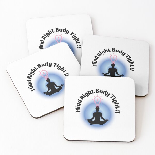 Item preview, Mind Right Body Tight Yoga Meditation Motivation Shirt Fitness Mindset Design  designed and sold by Palette _Vibes.