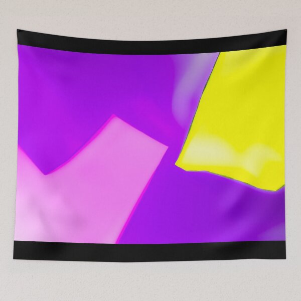 Item preview, Vibrant Abstract Geometry - Neon Purple Pink and Yellow Minimalist Art designed and sold by AbulailArt.