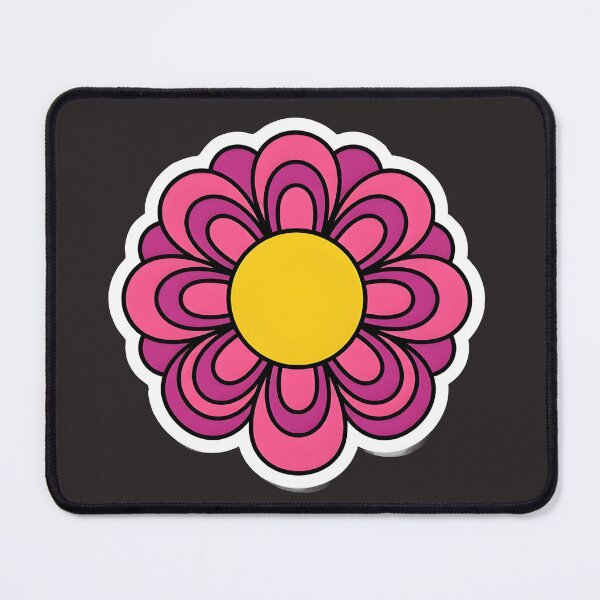 Item preview, retro groovy hot pink daisy 70s spring designed and sold by Byte-shirt.