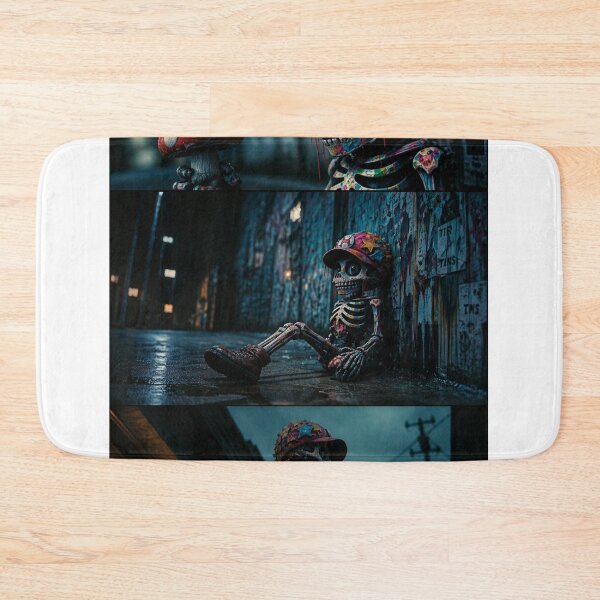Item preview, Lonely Streets – Neon Skeleton Urban Art | Cinematic Dark AestheticRetro Futuristic Space Attraction Poster – Vintage Sci-Fi Theme Park Art designed and sold by Retro Kingdom Boutique.