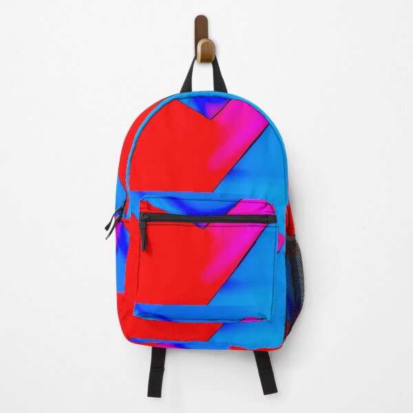 Item preview, Vivid Neon Geometric - Abstract Red Magenta Cyan Minimalist Art designed and sold by AbulailArt.