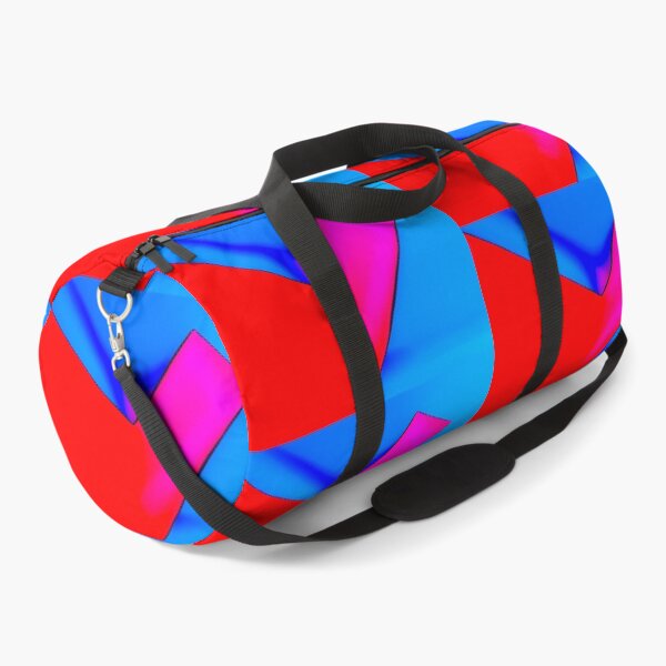 Item preview, Vivid Neon Geometric - Abstract Red Magenta Cyan Minimalist Art designed and sold by AbulailArt.