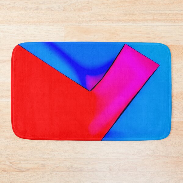 Item preview, Vivid Neon Geometric - Abstract Red Magenta Cyan Minimalist Art designed and sold by AbulailArt.