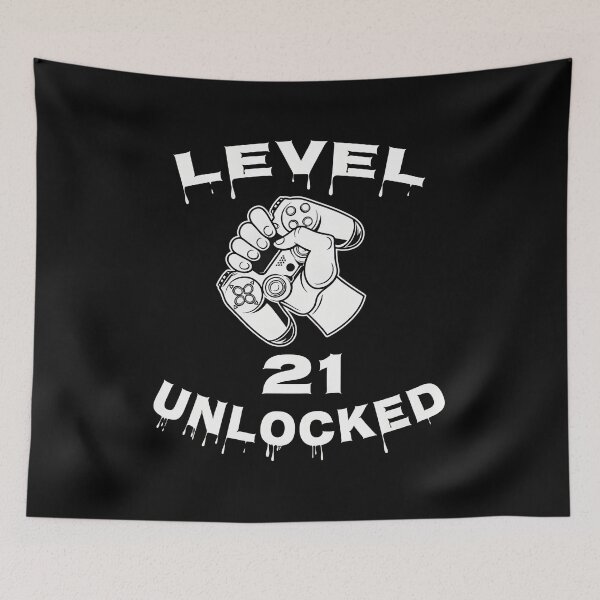 Item preview, Level 21 Unlocked - Funny Mens 21st Birthday Gamer designed and sold by OlyvieArt.