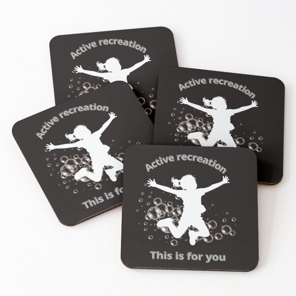 Item preview, Active Recreation Joy – Jumping Kid Silhouette with Bubbles designed and sold by Tadeusz1.
