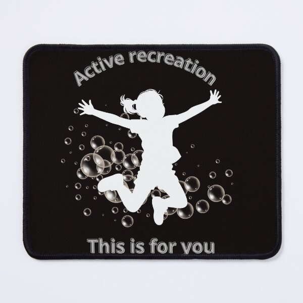 Item preview, Active Recreation Joy – Jumping Kid Silhouette with Bubbles designed and sold by Tadeusz1.
