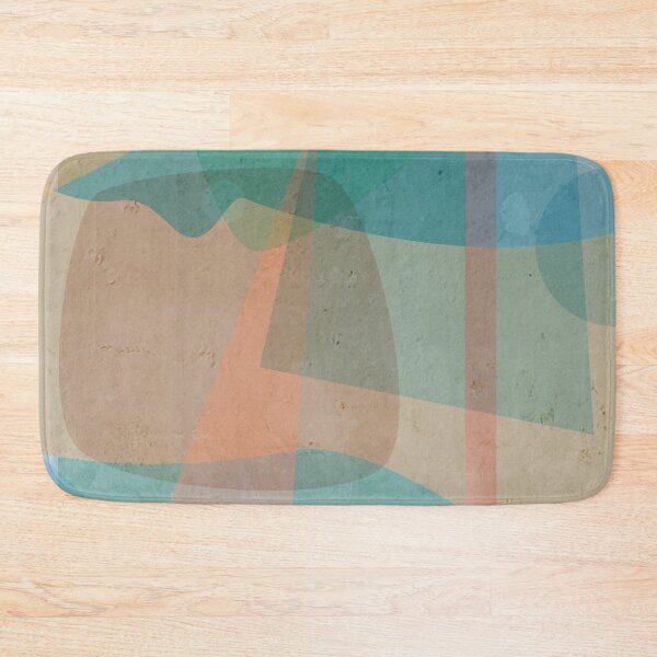 Item preview, Abstract geometrical pattern in sea blue colours designed and sold by korasi.