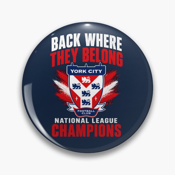 Item preview, York City Champions 2025/26 T-Shirt – Back Where They Belong National League Winners designed and sold by Final Whistle Art.