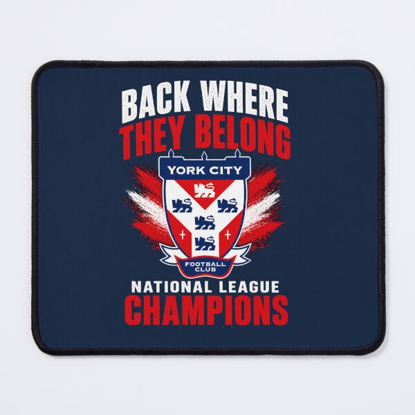 Item preview, York City Champions 2025/26 T-Shirt – Back Where They Belong National League Winners designed and sold by Final Whistle Art.