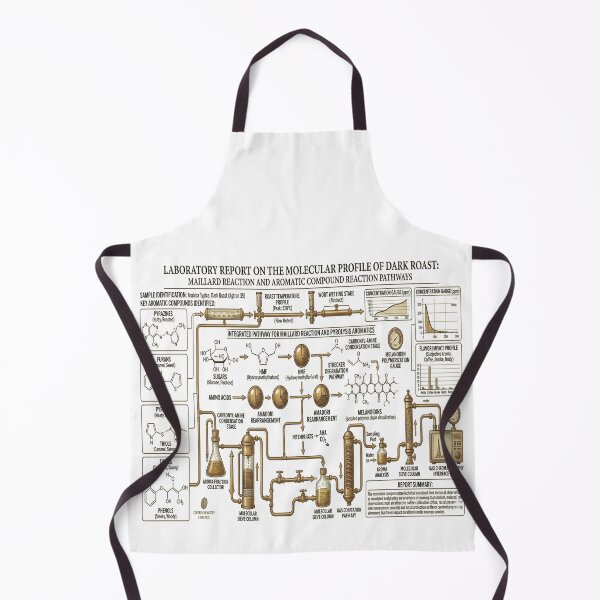 Item preview, Molecular Profile of Dark Roast - Maillard Reaction & Aromatic Pathways Schematic designed and sold by ClaussShop.
