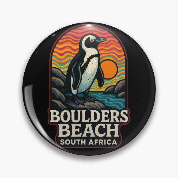 Item preview, Boulders Beach South Africa Penguin Trippy Art Travel designed and sold by TomFrontierArt.