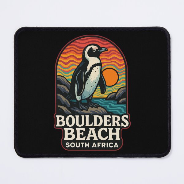 Item preview, Boulders Beach South Africa Penguin Trippy Art Travel designed and sold by TomFrontierArt.