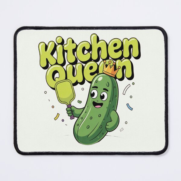 Item preview, Kitchen Queen Pickle Pickleball — Funny Cartoon T-Shirt designed and sold by ArthUpscale.
