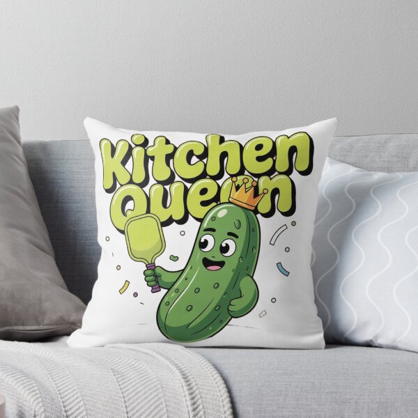Item preview, Kitchen Queen Pickle Pickleball — Funny Cartoon T-Shirt designed and sold by ArthUpscale.