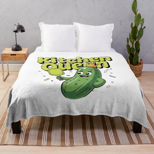 Item preview, Kitchen Queen Pickle Pickleball — Funny Cartoon T-Shirt designed and sold by ArthUpscale.