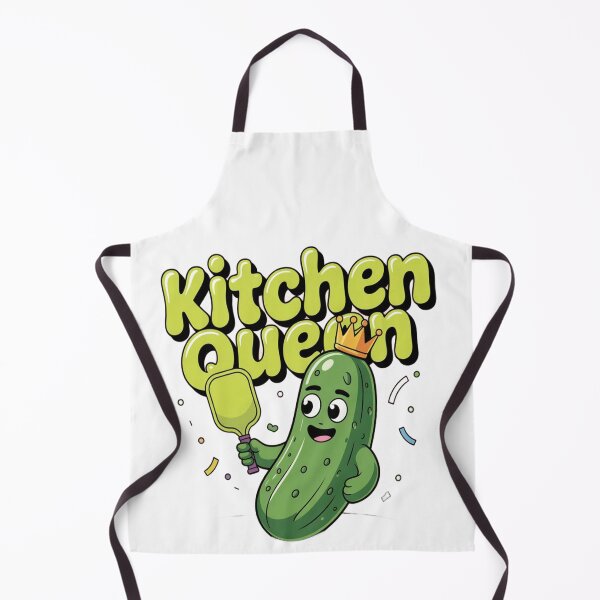 Item preview, Kitchen Queen Pickle Pickleball — Funny Cartoon T-Shirt designed and sold by ArthUpscale.
