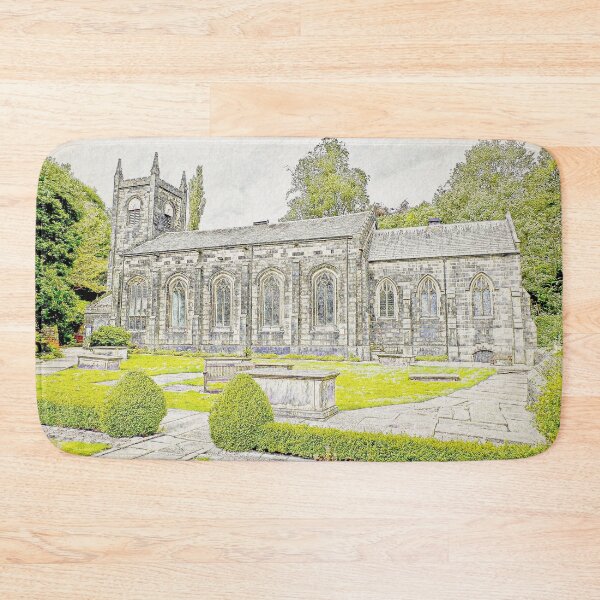 Item preview, St Mary's Church, Luddenden – Yorkshire Church Art Print designed and sold by ArtworkNorth.