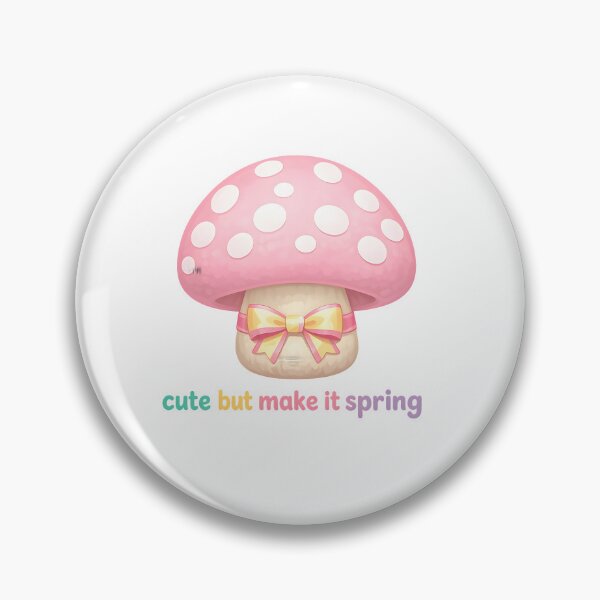 Item preview, pink spotted mushroom bow cottagecore spring designed and sold by Byte-shirt.